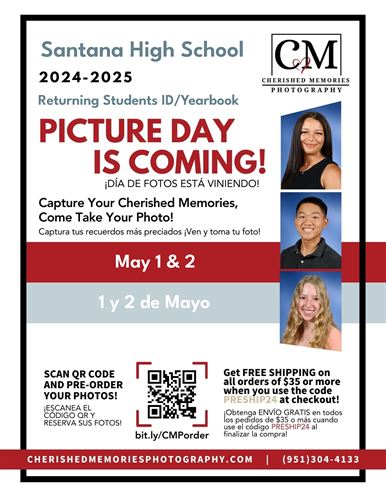 Picture Day Information - click here for readable PDF