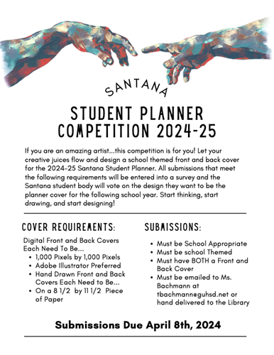 SHS Planner Cover Art Contest - Click Here For Readable PDF